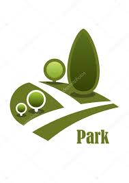 Landscape Icon With Walkway Lawns And