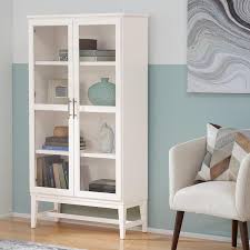 Ivory Wood 4 Shelf Standard Bookcase