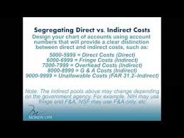 Sbir Accounting Segregating Direct Vs Indirect Costs Youtube
