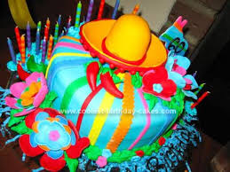 Fiesta, mexican theme birthday cake for a man who was turning 35, and loves mexican food. Coolest Homemade