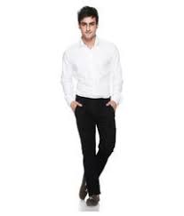 Make sure you include a crisp white garment in your formal shirts for men online shopping cart. White Cotton Shirt And Black Pant For Official Rs 750 Pair Amit Textiles Id 20407029862
