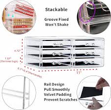 stackable acrylic drawer organizer