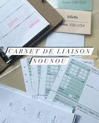 Cahier De Présence Nounou Page De Garde - Carnet de liaison Nounou / crèche