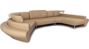 Las Vegas Curved Leather Sectional Sofa