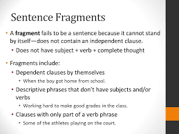 What Are Sentence Fragments Under Fontanacountryinn Com