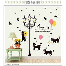 qoo10 black cat cat street stickers