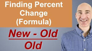 finding percent change formula you