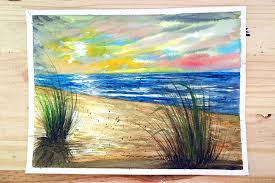 How To Paint A Watercolor Beach