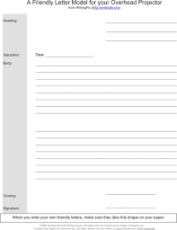 free friendly letter template pdf