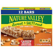 salty nut granola bars cashew