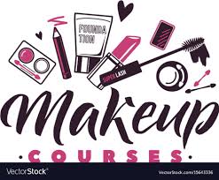 makeup courses logo royalty free vector