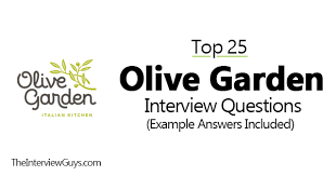 top 25 olive garden interview questions