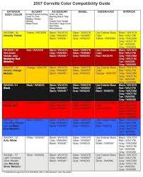 2007 Corvette Paint Color Codes