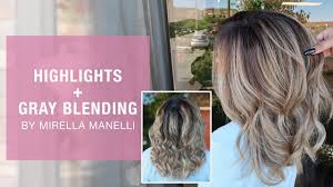 highlights gray hair blending with