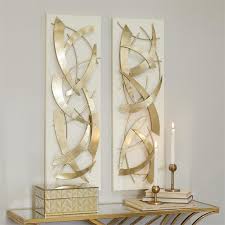 Gold Metal Abstract Dimensional Wall