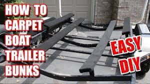 how to carpet boat trailer bunks re