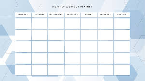 Gradient Minimalist 30 Day Workout Calendar