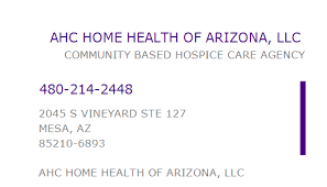 1508051434 npi number ahc home health
