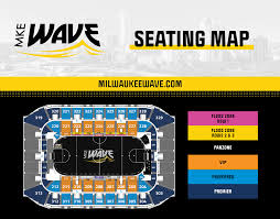 arena seating map mke wave