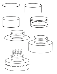 How to draw a birthday cake easy and step by step. Drawing Birthday Cake Cake Drawing Cute Easy Drawings Easy Drawings