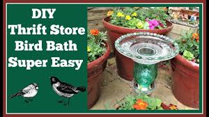A fun and easy diy step by step tutorial. Diy Thrift Store Bird Bath Youtube