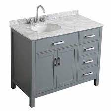 Some of the most reviewed products in bathroom vanities are the home decorators collection hampton harbor 48 in. Hampton 37 Or 43 W Single Left Or Right Offset Sink Vanity Set In Grey Or White Includes Vanity Base Countertop Sink And Mirror Option By Belmont Decor Kitchensource Com
