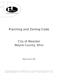 Planning And Zoning Code City Of Wooster