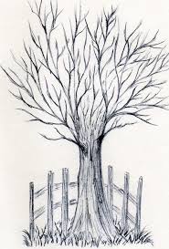 tree art drawn pen drawing artwork