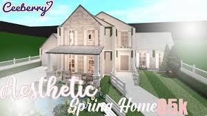bloxburg aesthetic spring family home