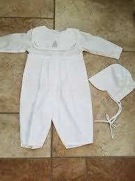 Petit Ami Infant Boys White Romper Embroidered Christmas Collar 6 Mo Mint Ebay