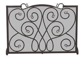 Black Ornate Fireplace Screen