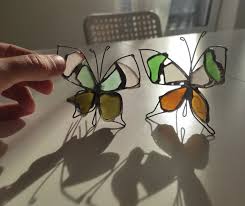 Sea Glass Erflies To Decorate Lamp