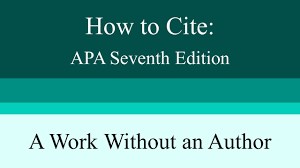 author apa seventh edition