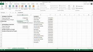 excel networkdays workday calculate