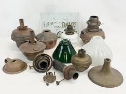 Early 20th Century Oil Lamp Parts