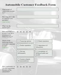 free feedback form templates exle