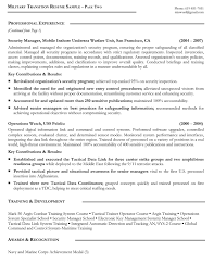 Military Resume Samples Examples Military Resume Writers