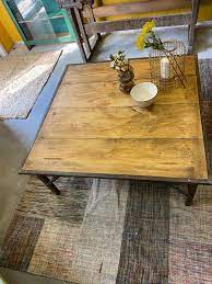 industrial large wooden coffee table xl