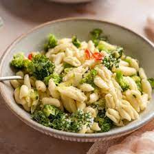 cavatelli and broccoli pasta inside