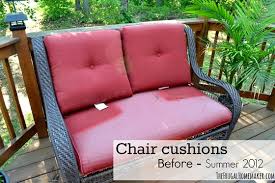 Faded Chair Cushions With Spray Paint