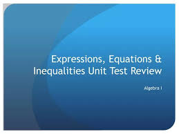 Inequalities Unit Test