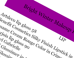 bright winter makeup list