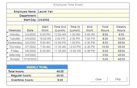 Hours Tracking Template Excel