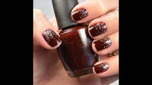 nail tutorial glitter grant maroon