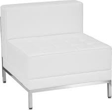 flase02113 white armless reception chair