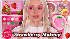 i tried the strawberry makeup trend