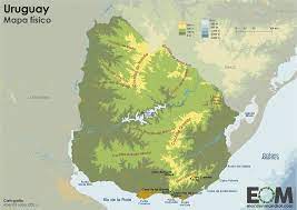 el mapa físico de uruguay mapas de el