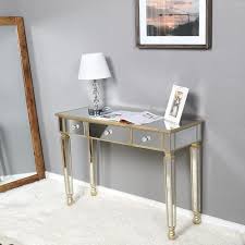 Champagne Mirrored Console Table Vanity