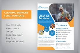 cleaning service flyer template graphic