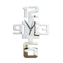 Wall Clock Decal Acrylic Mirror Sticker